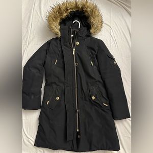 Michael Kors Black Winter Coat with Fur Hood (detachable)